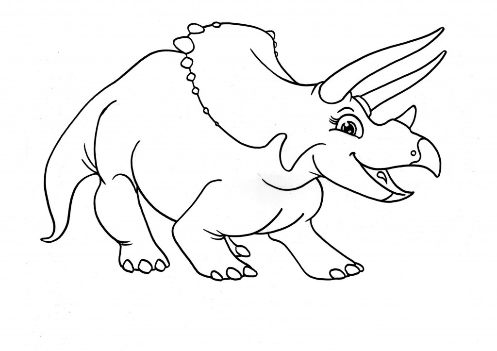 Plansa de colorat cu Dinozauri 3 124